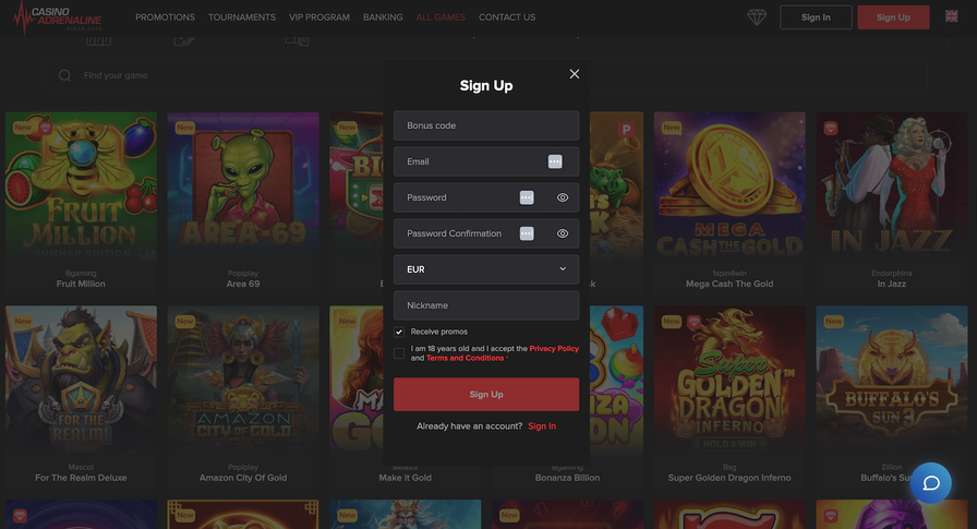 casino adrenaline Gameplay