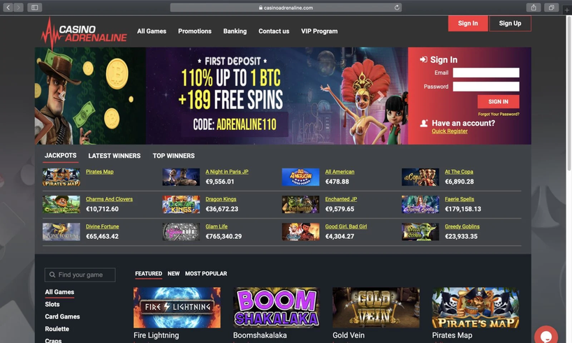 casino adrenaline Gameplay